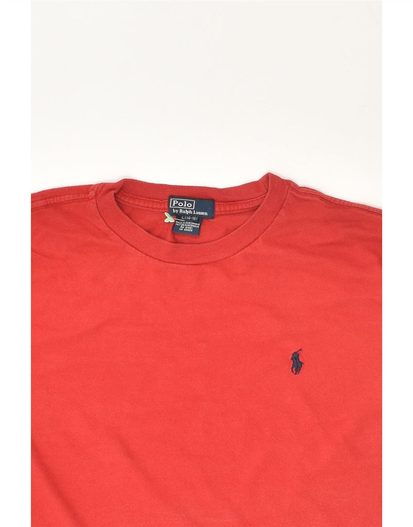 POLO RALPH LAUREN Boys T-Shirt Top 14-15 Years Large  Red Cotton | Vintage Polo Ralph Lauren | Thrift | Second-Hand Polo Ralph Lauren | Used Clothing | Messina Hembry 