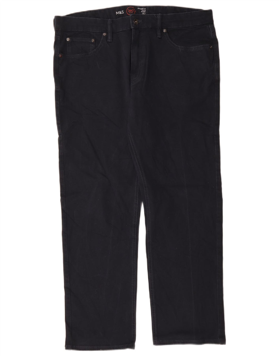 Marks & Spencer Mens Straight Jeans W36 L29 Navy Blue Cotton