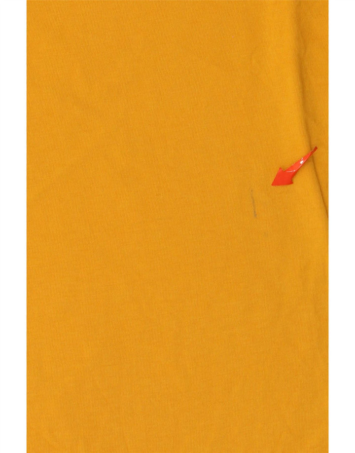 The North Face Mens T-Shirt Top Small Yellow Cotton