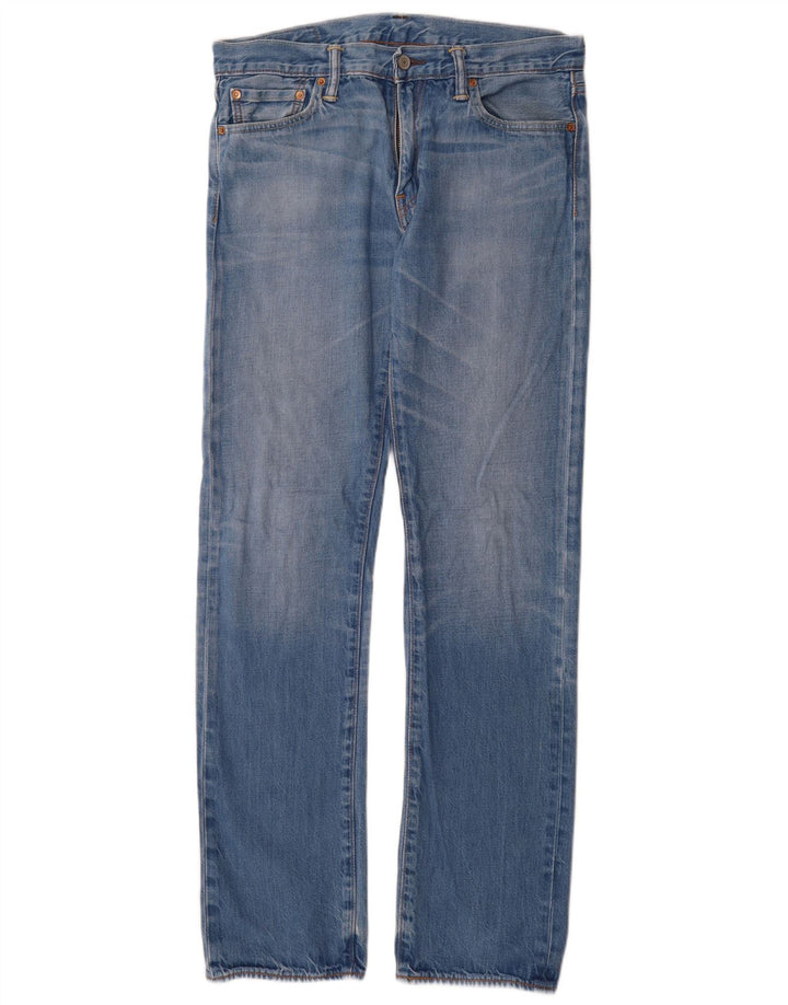 Levi's Mens 504 Straight Jeans W32 L34 Blue Cotton