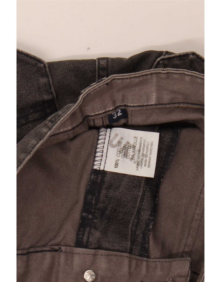 Murphy & Nye Mens Denim Cargo Shorts W32 Large Grey Cotton