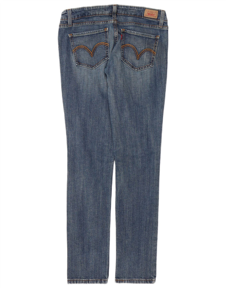 LEVI'S Womens 524 Super Low Skinny Jeans US 9 Medium W30 L28 Blue Cotton