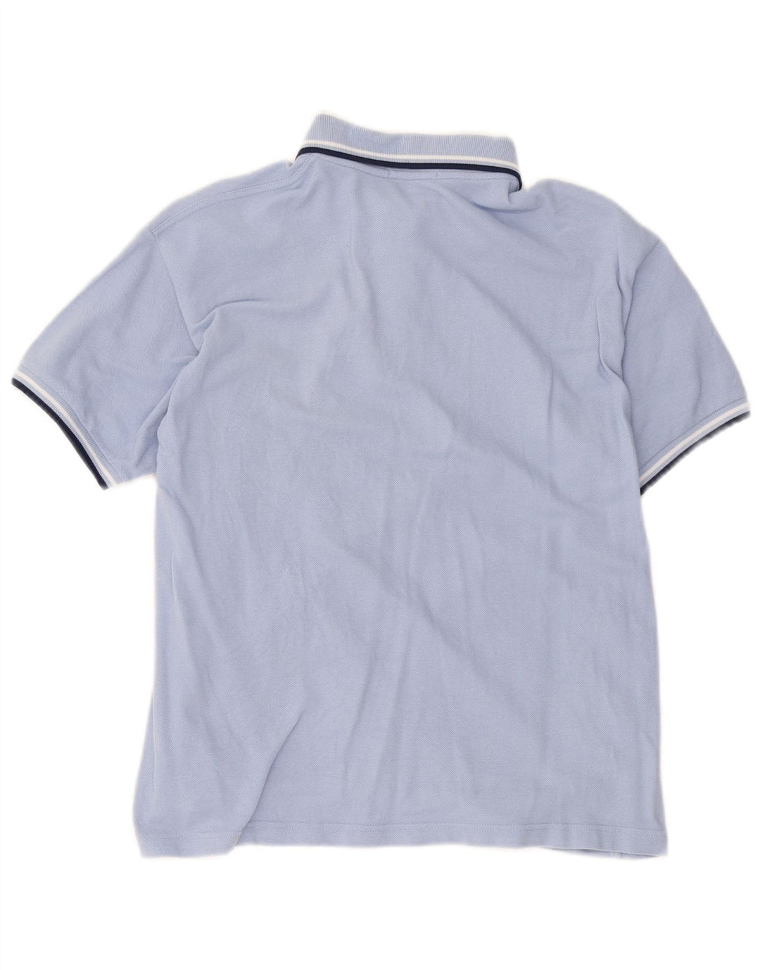 FRED PERRY Boys Polo Shirt 15-16 Years Blue Striped Cotton