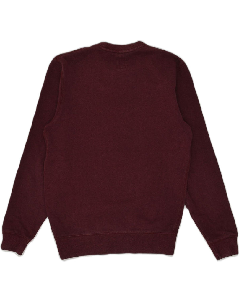 JACK WILLS Mens Graphic Sweatshirt Jumper Small Maroon Cotton | Vintage Jack Wills | Thrift | Second-Hand Jack Wills | Used Clothing | Messina Hembry 