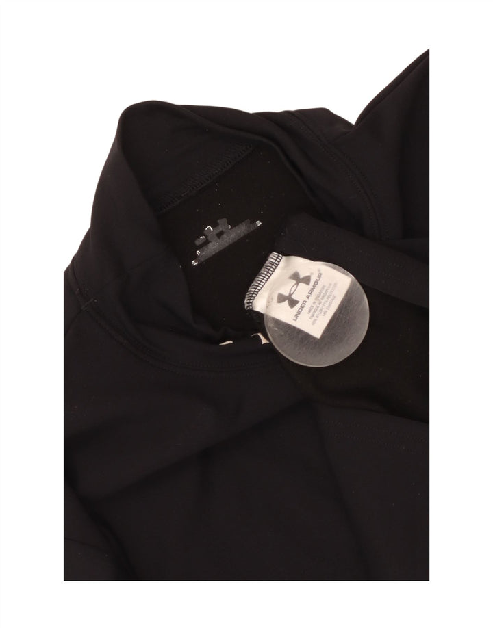 Under Armour Womens Top Long Sleeve UK 10 Small Black Nylon