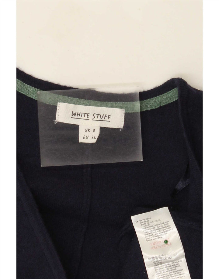 White Stuff Womens Short Sleeve Poncho Cardigan Top UK 8 Small Navy Blue