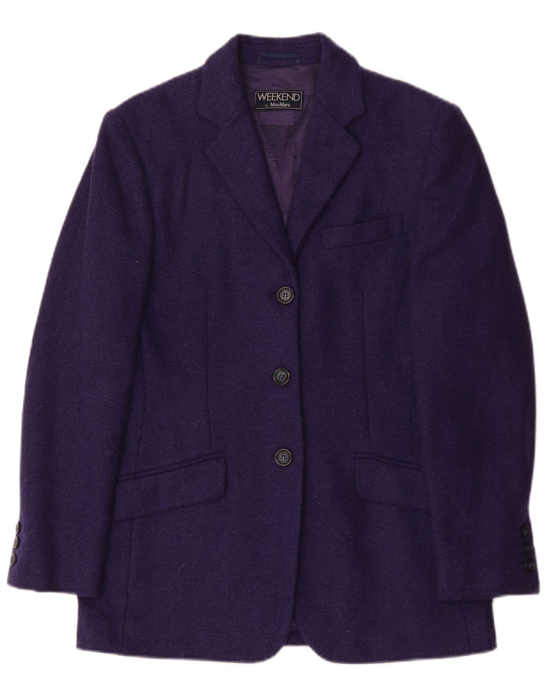 Max Mara Womens Weekend 3 Button Oversized Blazer Jacket UK 10 Small Purple