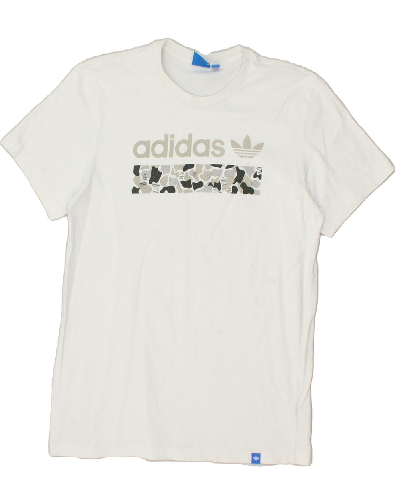 ADIDAS Mens Graphic T-Shirt Top Large White Cotton | Vintage Adidas | Thrift | Second-Hand Adidas | Used Clothing | Messina Hembry 