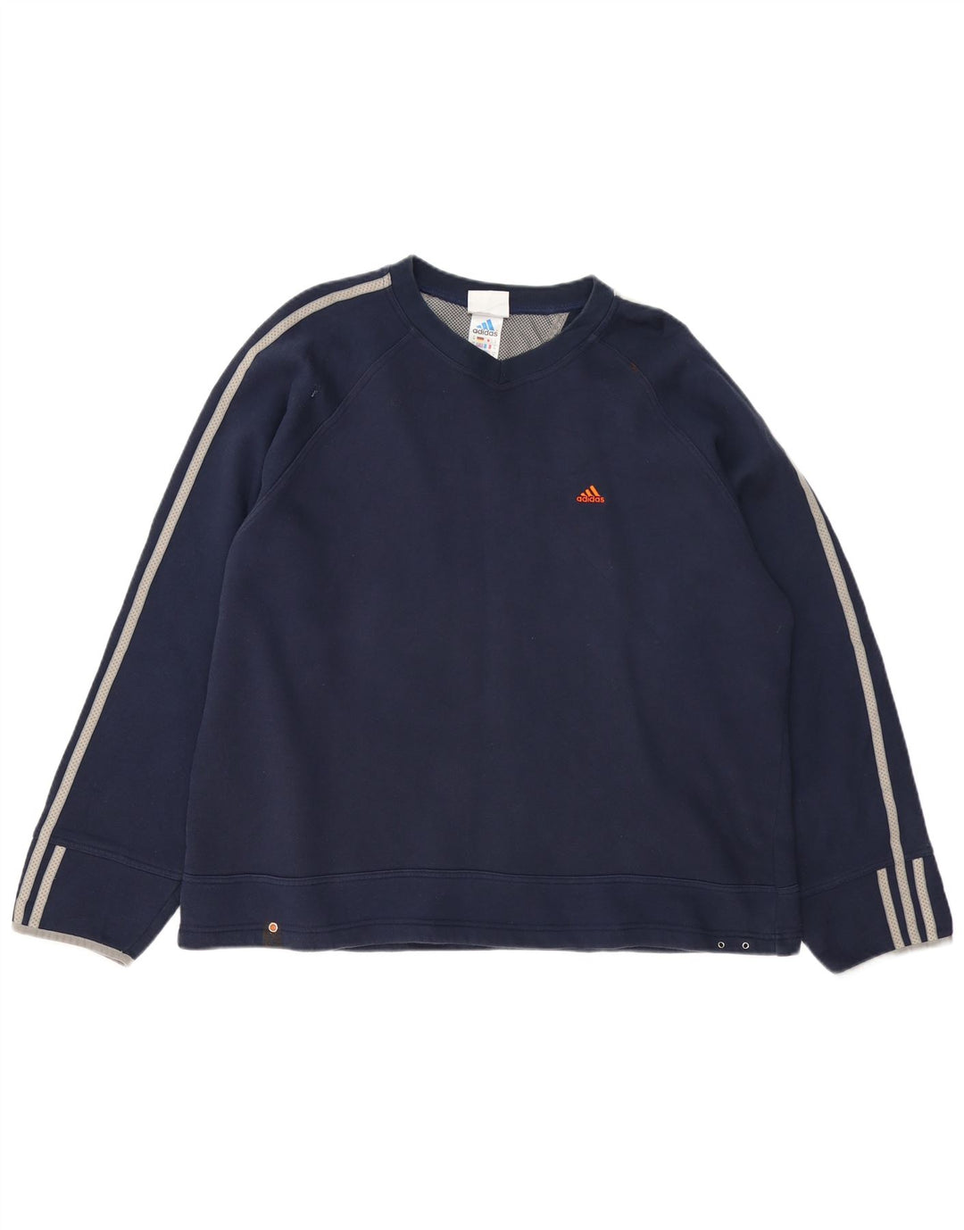 ADIDAS Mens Loose Fit Sweatshirt Jumper Medium Navy Blue Cotton