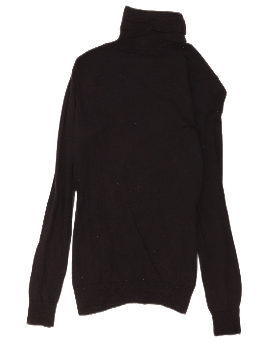 Massimo Dutti Womens Roll Neck Jumper Sweater UK 8 Small Black