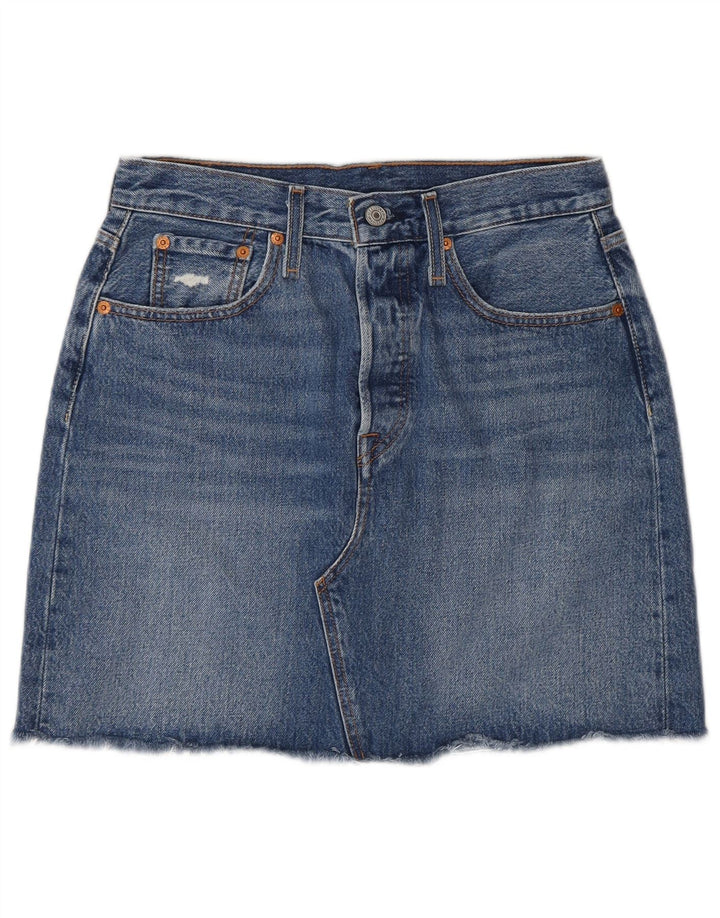 Levi's Womens Denim Skirt W28 Medium Blue Cotton