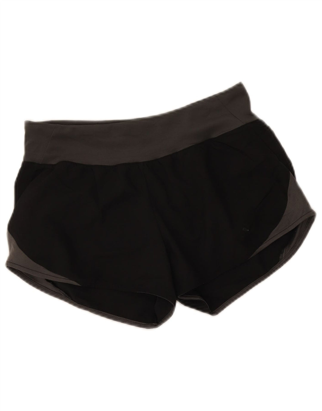 Adidas Womens Running Sport Shorts UK 10 Small Black Colourblock Polyester