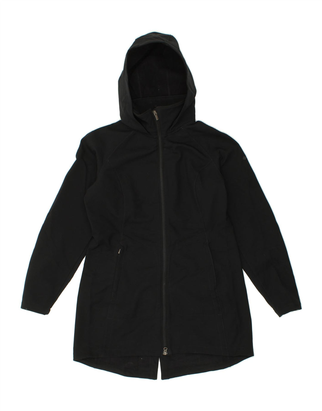 COLUMBIA Womens Hooded Windbreaker Coat UK 14 Medium Black Polyester Vintage Columbia and Second-Hand Columbia from Messina Hembry 