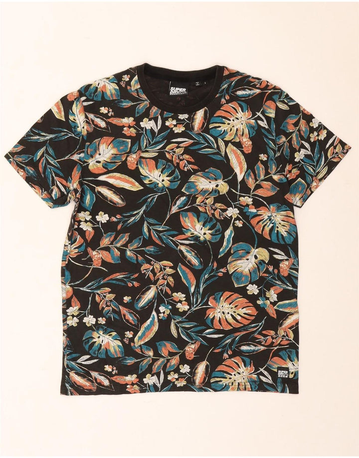Superdry Mens Graphic T-Shirt Top Large Multicoloured Floral