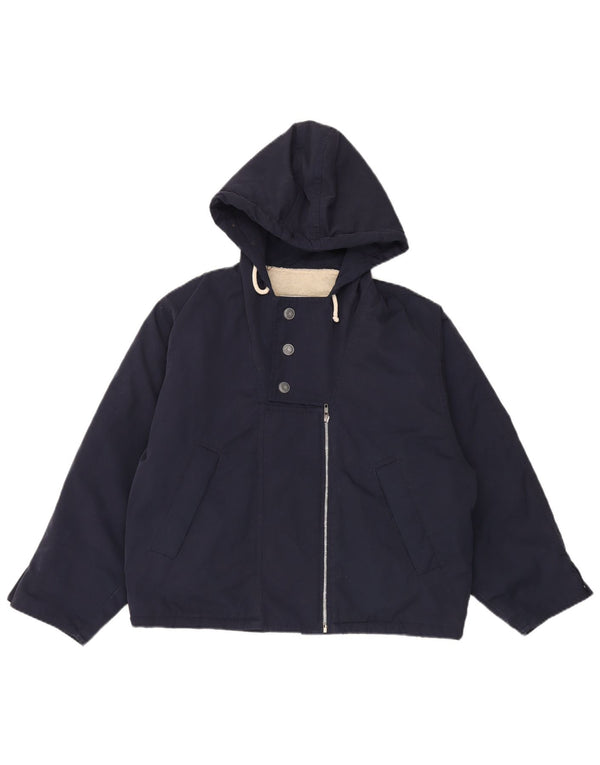 Carrera Mens Sherpa Loose Fit Utility Jacket UK 36 Small Navy Blue