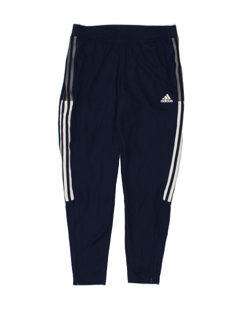 ADIDAS Womens Tracksuit Trousers Joggers UK 8-10 Small Navy Blue Polyester | Vintage Adidas | Thrift | Second-Hand Adidas | Used Clothing | Messina Hembry 