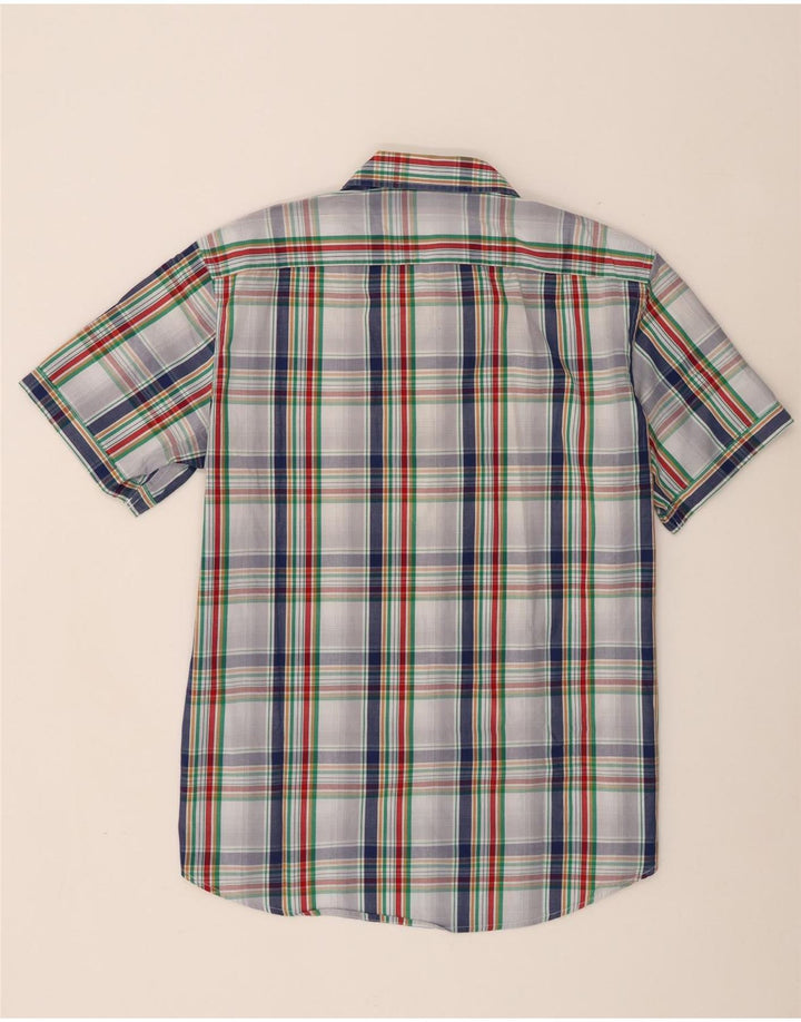 Carrera Mens Short Sleeve Shirt 2XL White Check Cotton