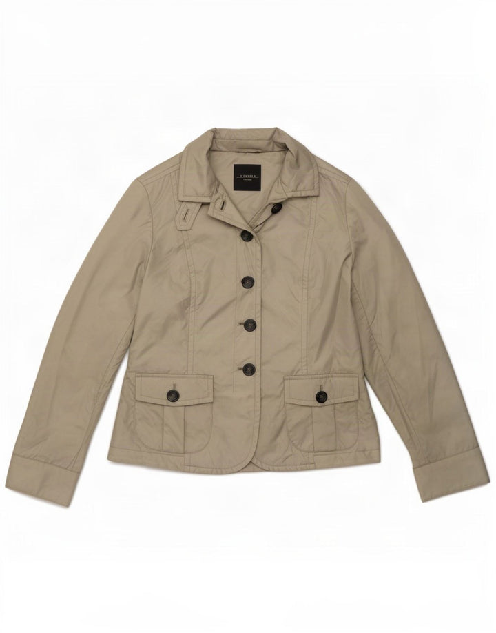 Max Mara Womens Weekend 4 Button Blazer Jacket UK 12 Medium Beige