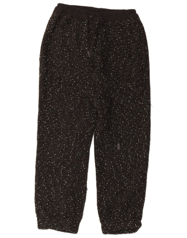 Zara Womens Joggers Casual Trousers Small W26 L26 Black Flecked