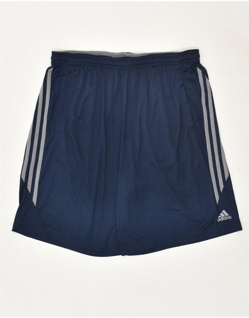 ADIDAS Mens Sport Shorts Large Navy Blue Polyester | Vintage Adidas | Thrift | Second-Hand Adidas | Used Clothing | Messina Hembry 