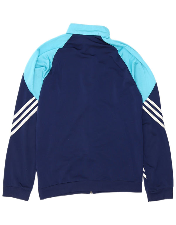 ADIDAS Mens Tracksuit Top Jacket Small Navy Blue Colourblock Polyester
