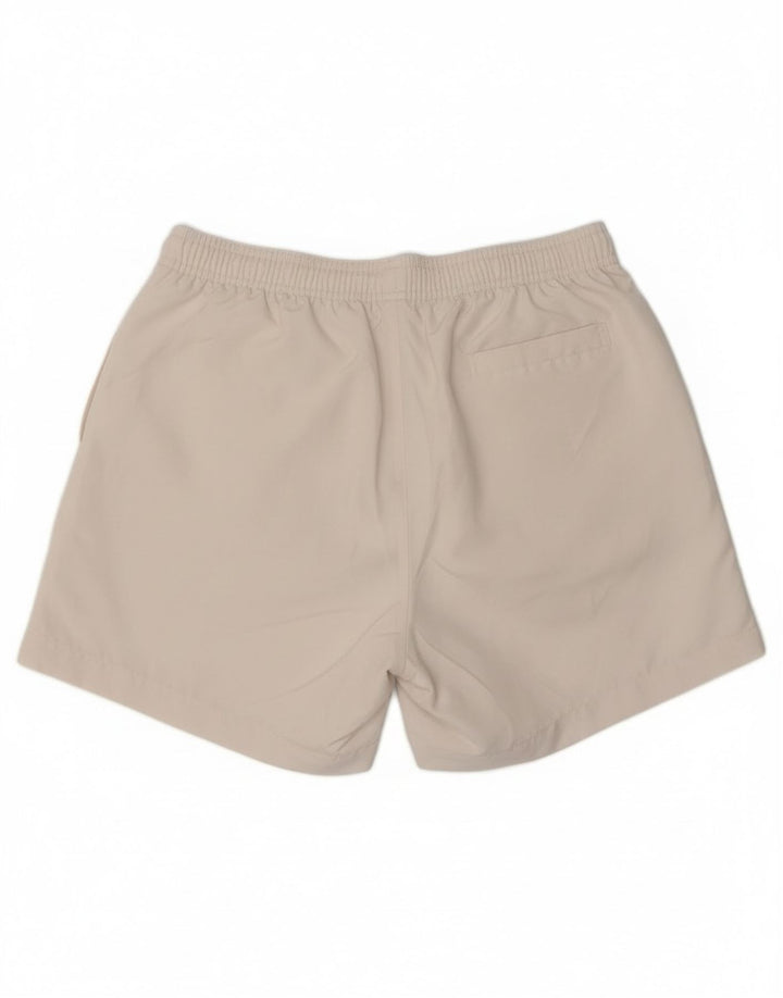 Calvin Klein Mens Graphic Swimming Shorts Medium  White Polyester