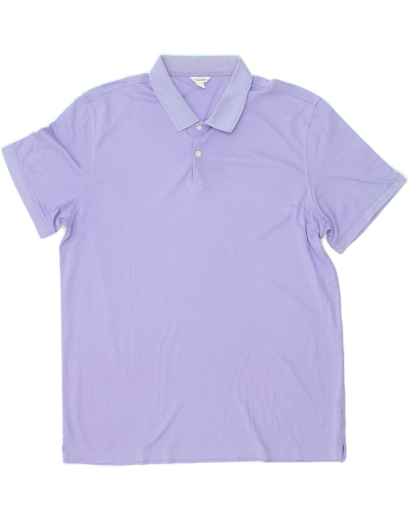 CALVIN KLEIN Mens Polo Shirt XL Purple Cotton Vintage Calvin Klein and Second-Hand Calvin Klein from Messina Hembry 