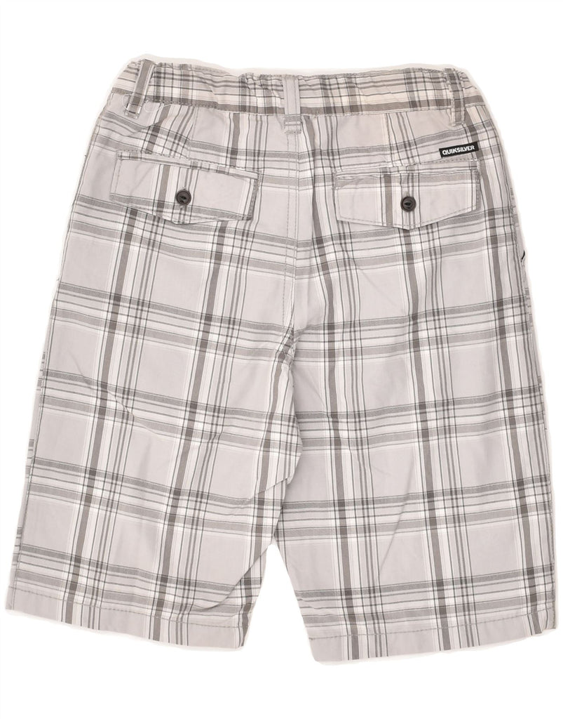 QUIKSILVER Boys Casual Shorts 9-10 Years W24  Grey Check Cotton | Vintage Quiksilver | Thrift | Second-Hand Quiksilver | Used Clothing | Messina Hembry 