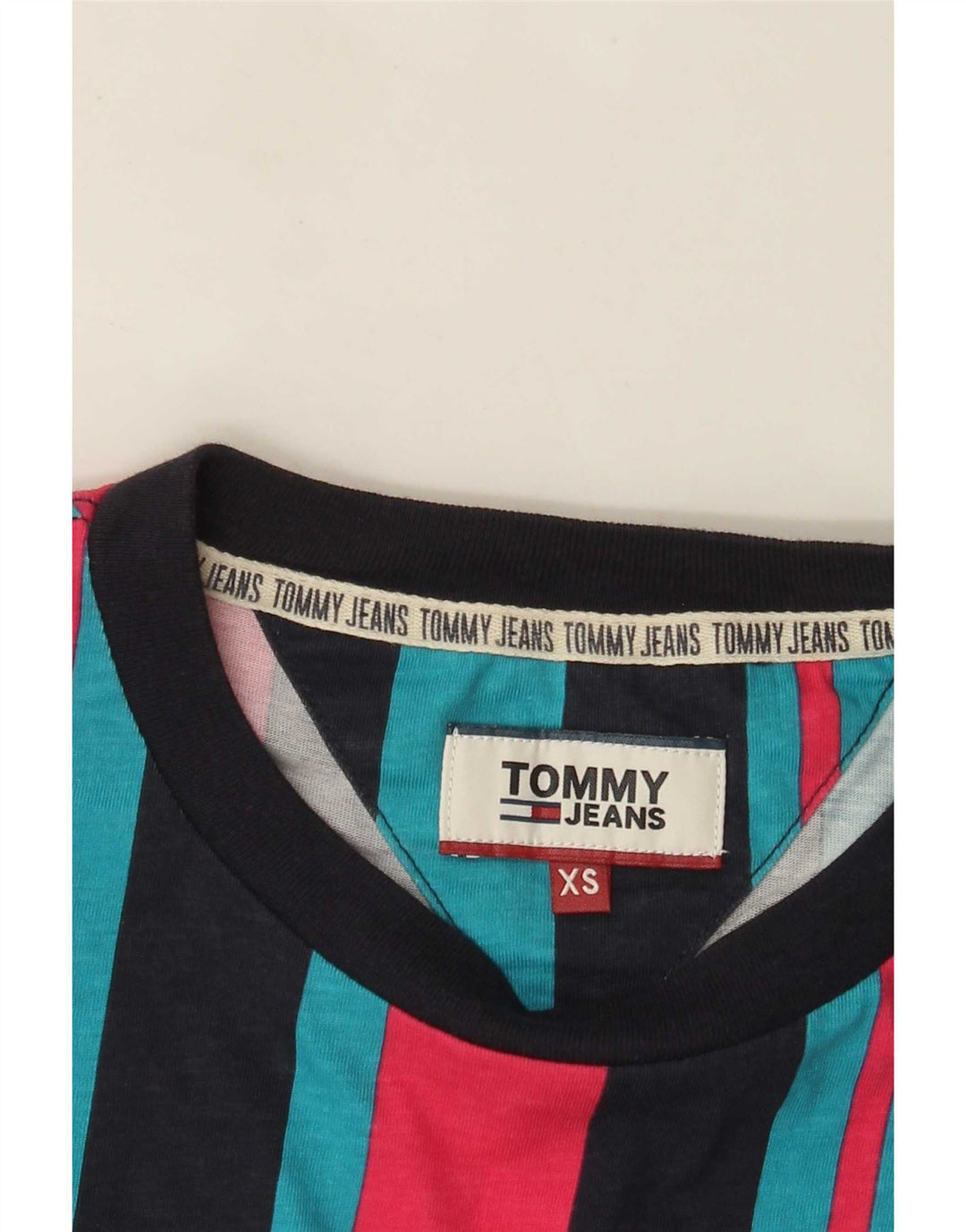 Tommy Hilfiger Mens T-Shirt Top XS Multicoloured Striped