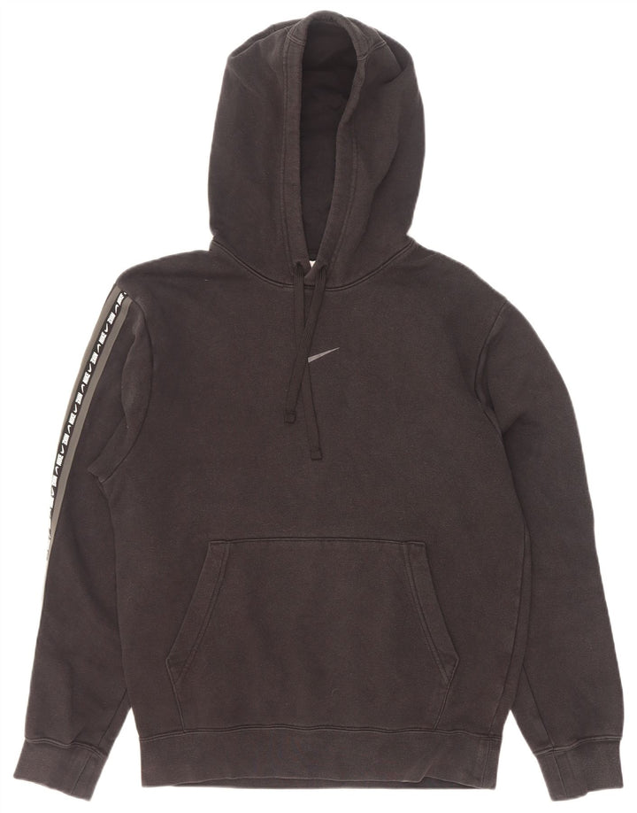 Nike Mens Graphic Hoodie Jumper Small Black Cotton