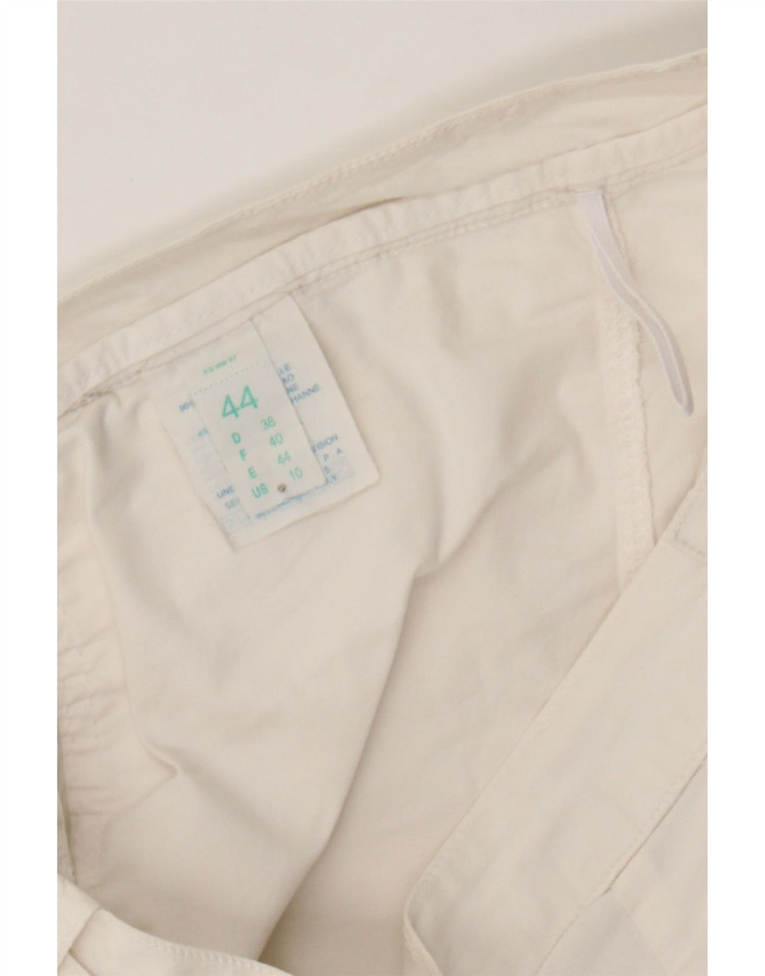 SERGIO TACCHINI Womens Straight Suit Trousers EU 40 Medium W30 L28 White Vintage Sergio Tacchini and Second-Hand Sergio Tacchini from Messina Hembry 