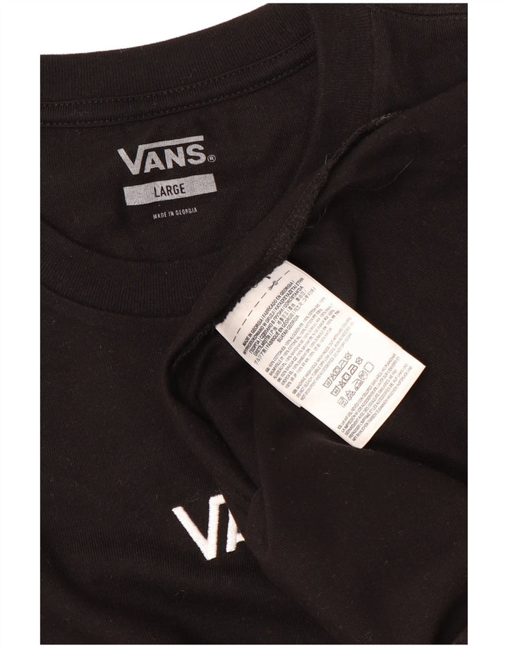 Vans Mens T-Shirt Top Large Black Cotton