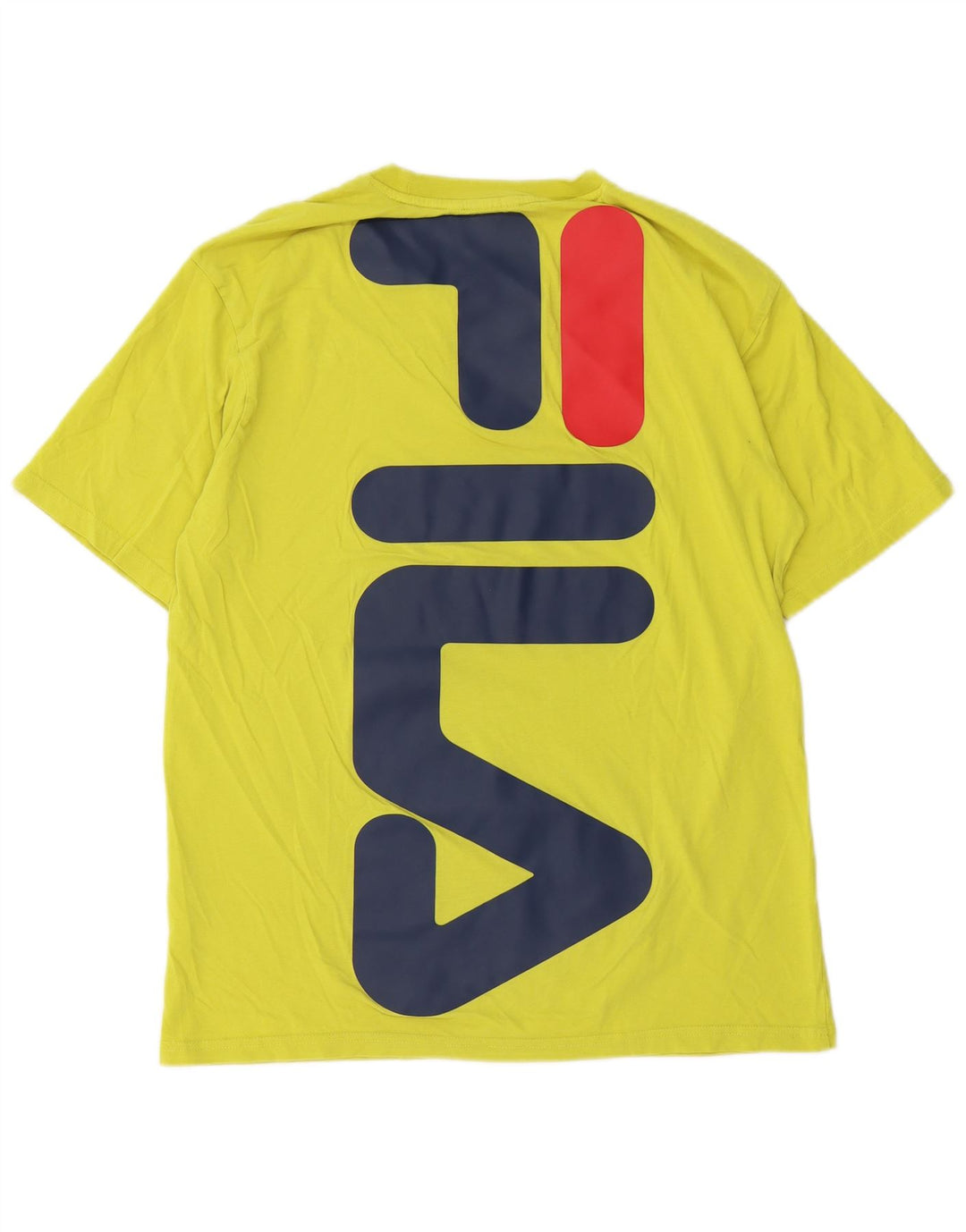 Fila Mens Graphic T-Shirt Top Small Green Cotton