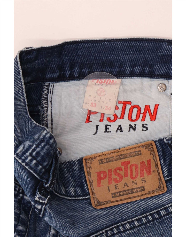 Vintage Womens Mini Denim Skirt W33 Large Blue Cotton