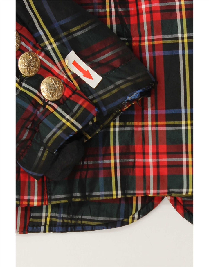 Germano Zama Womens Blazer Jacket UK 12 Medium Multicoloured Plaid Acetate