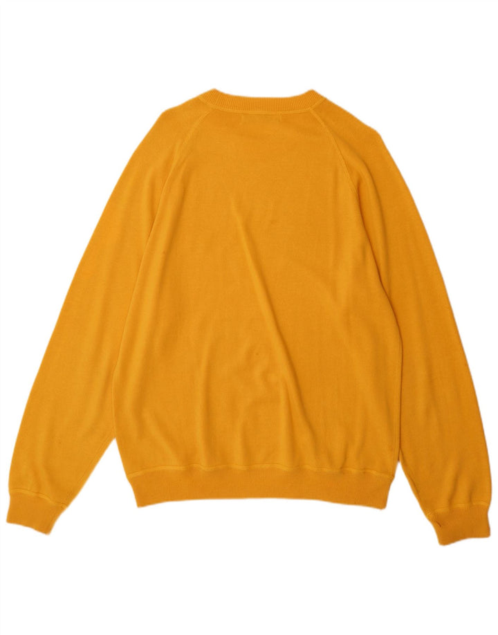 Sergio Tacchini Mens Crew Neck Jumper Sweater 2XL Yellow Cotton