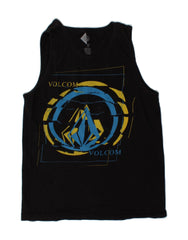 VOLCOM Mens Graphic Vest Top Small Black Cotton