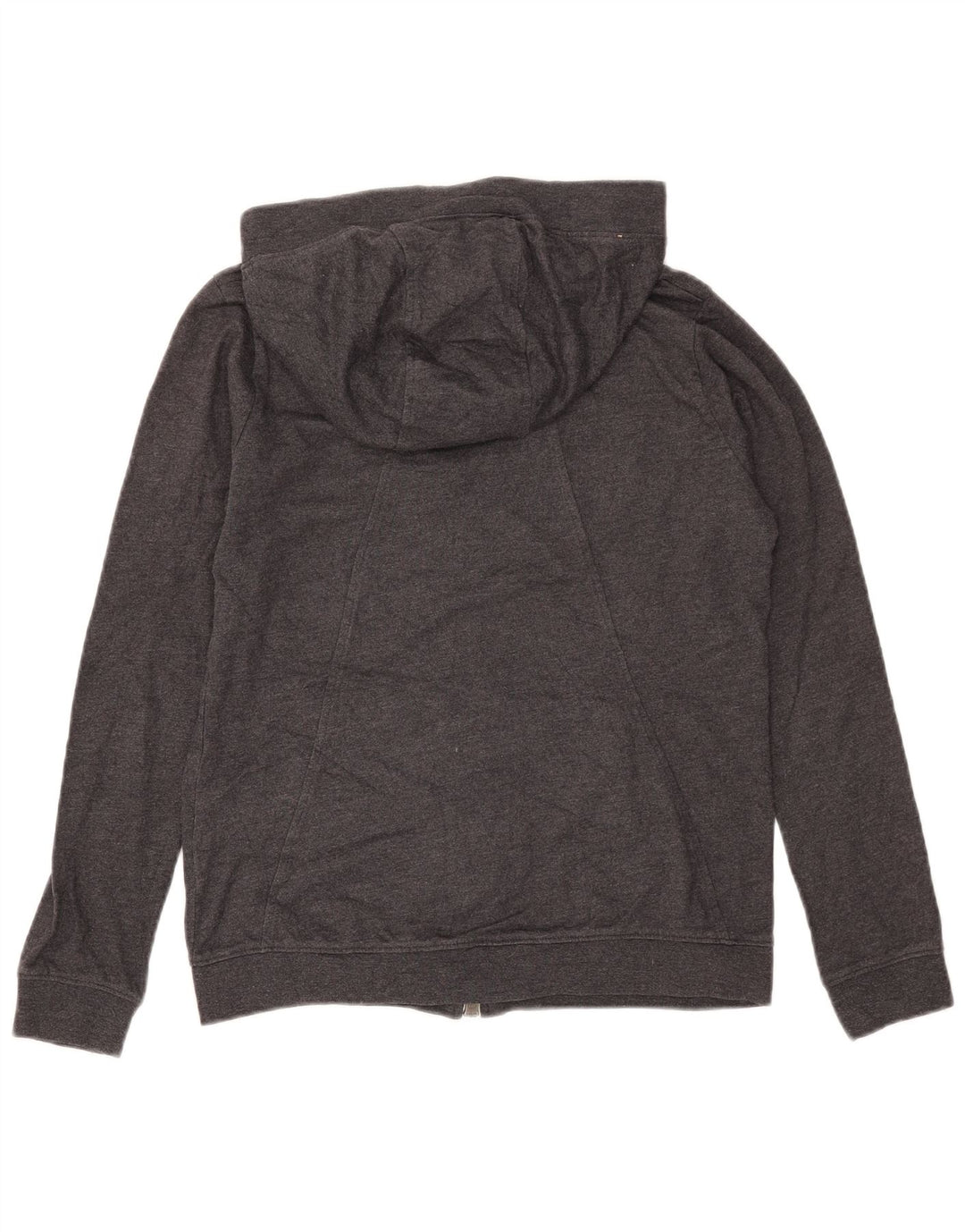 Nike Womens Zip Hoodie Sweater UK 14 Medium Grey Polyester