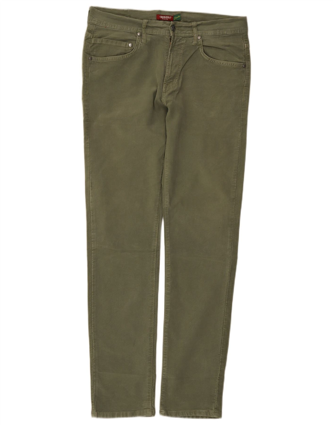 Carrera Mens Slim Casual Trousers IT 48 Medium W33 L32 Khaki Cotton