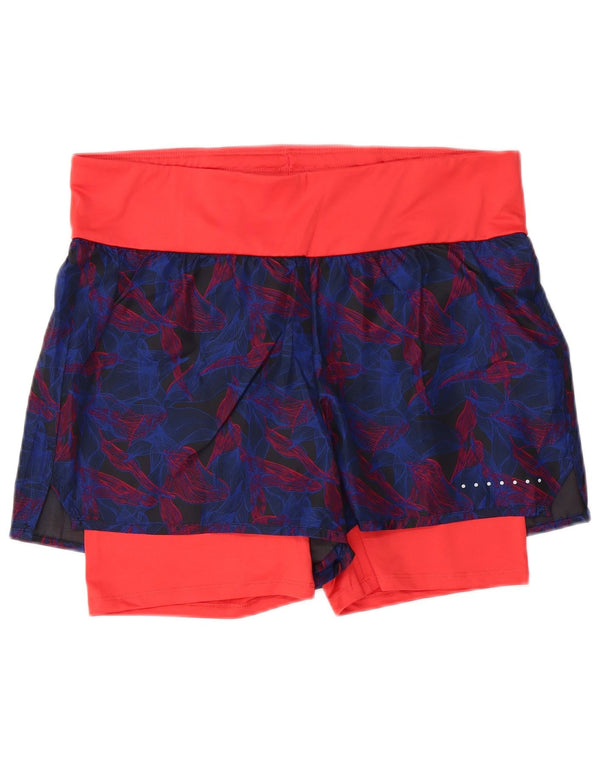 Crivit Womens Sport Shorts UK 16/18 Large  Navy Blue Floral