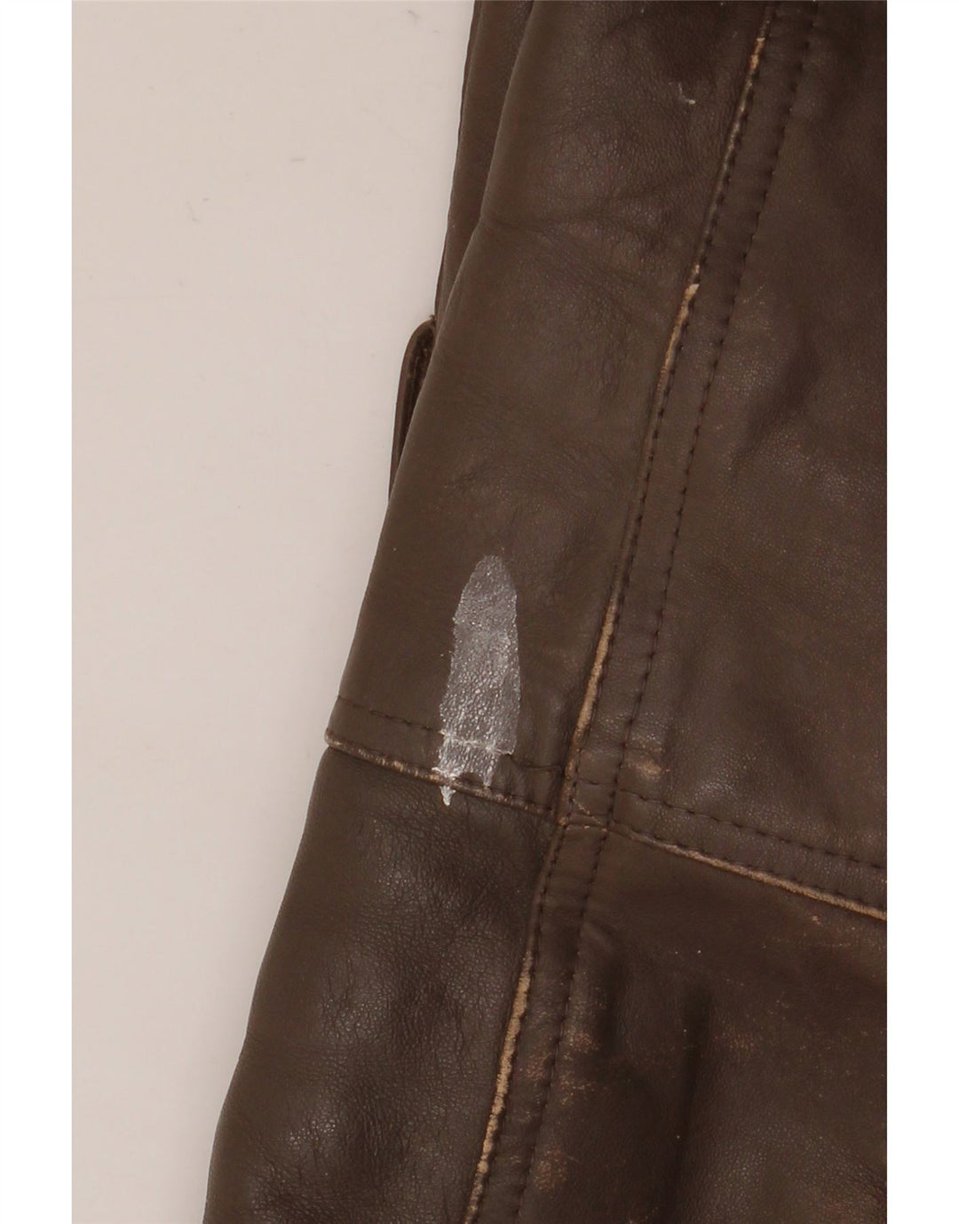 Vintage Mens Leather Jacket IT 52 XL Brown Leather