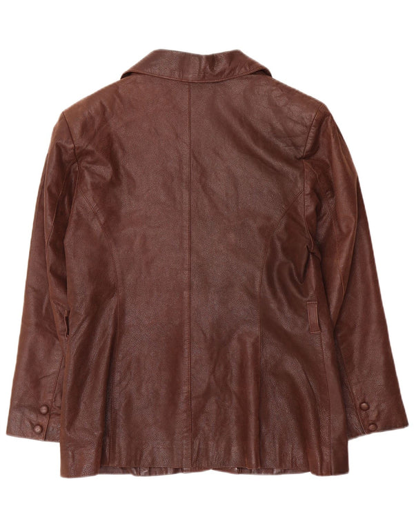 Lavorazione Artigianale Womens 3 Button Blazer Jacket IT 44 Medium Brown