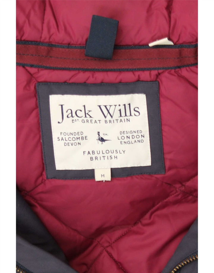 Jack Wills Mens Hooded Padded Jacket UK 38 Medium Navy Blue