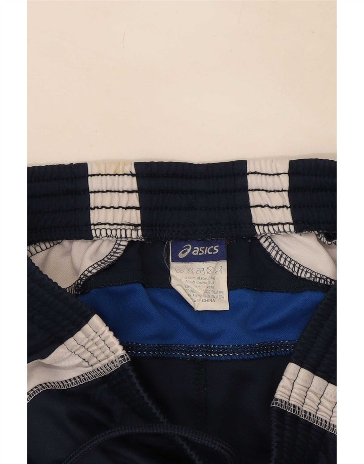 Asics Mens Sport Shorts Small Navy Blue Colourblock Polyester