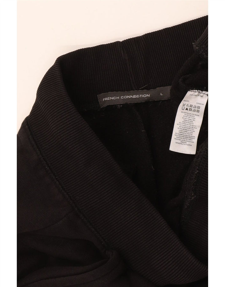 FRENCH CONNECTION Mens Tracksuit Trousers Joggers Large Black Cotton