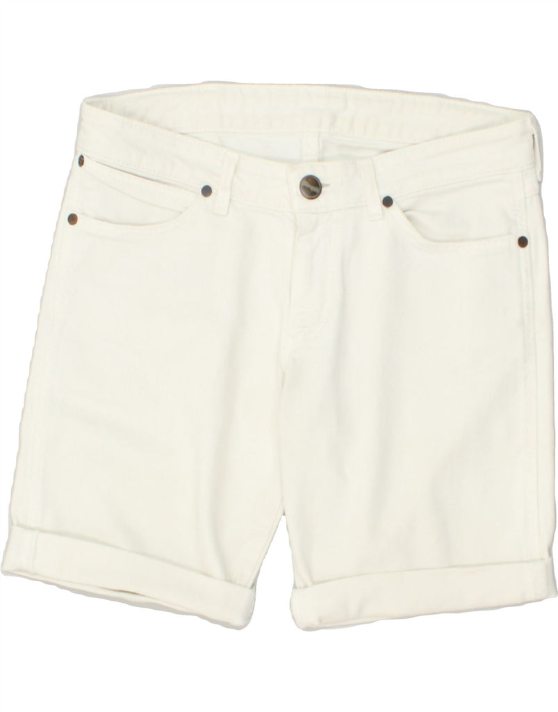 WRANGLER Womens Iris Denim Shorts W32 Medium White Cotton | Vintage Wrangler | Thrift | Second-Hand Wrangler | Used Clothing | Messina Hembry 
