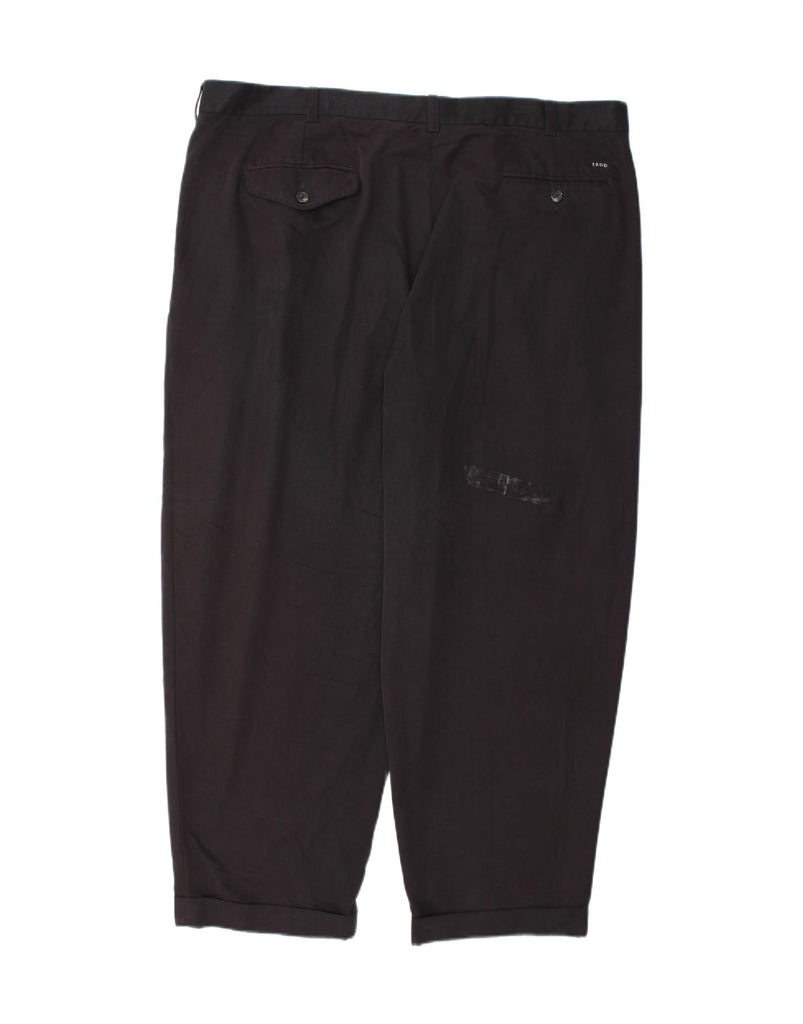 IZOD Mens Pegged Suit Trousers W42 L30 Black Polyester Vintage Izod and Second-Hand Izod from Messina Hembry 
