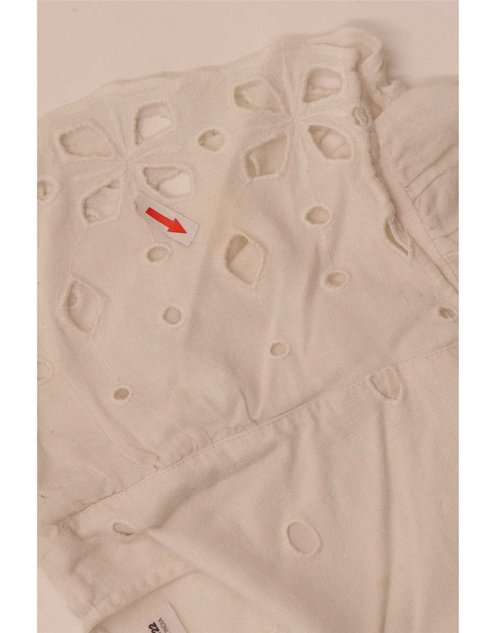 Zara Girls Blouse Top 6-7 Years White Cotton