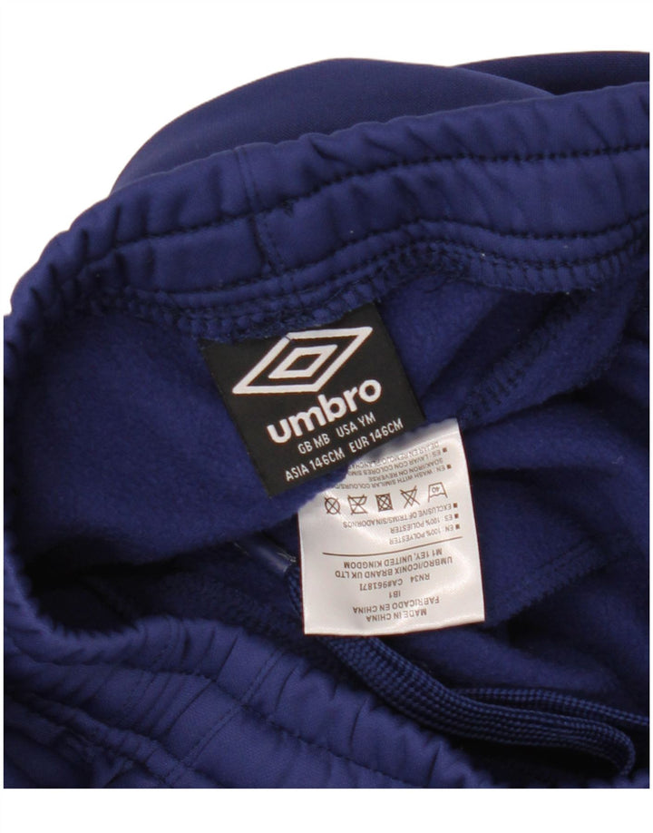 Umbro Boys Graphic Tracksuit Trousers 10-11 Years Navy Blue Polyester