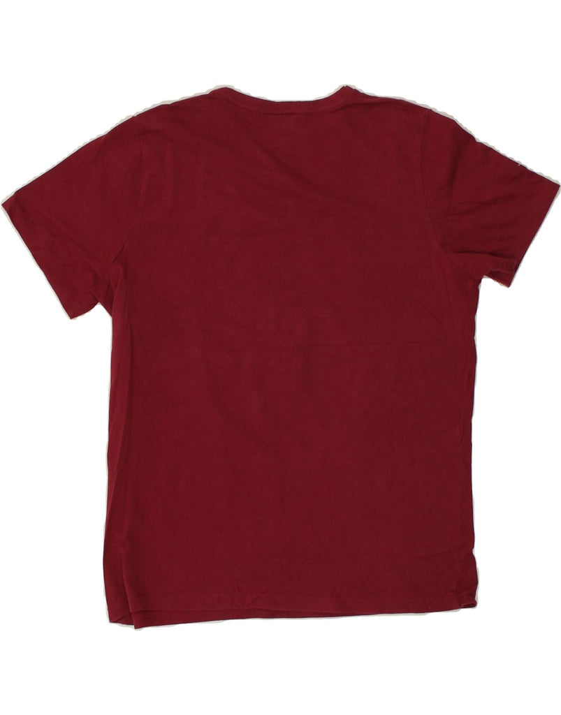 L.L.BEAN Womens T-Shirt Top UK 10 Small Burgundy Cotton | Vintage L.L.Bean | Thrift | Second-Hand L.L.Bean | Used Clothing | Messina Hembry 